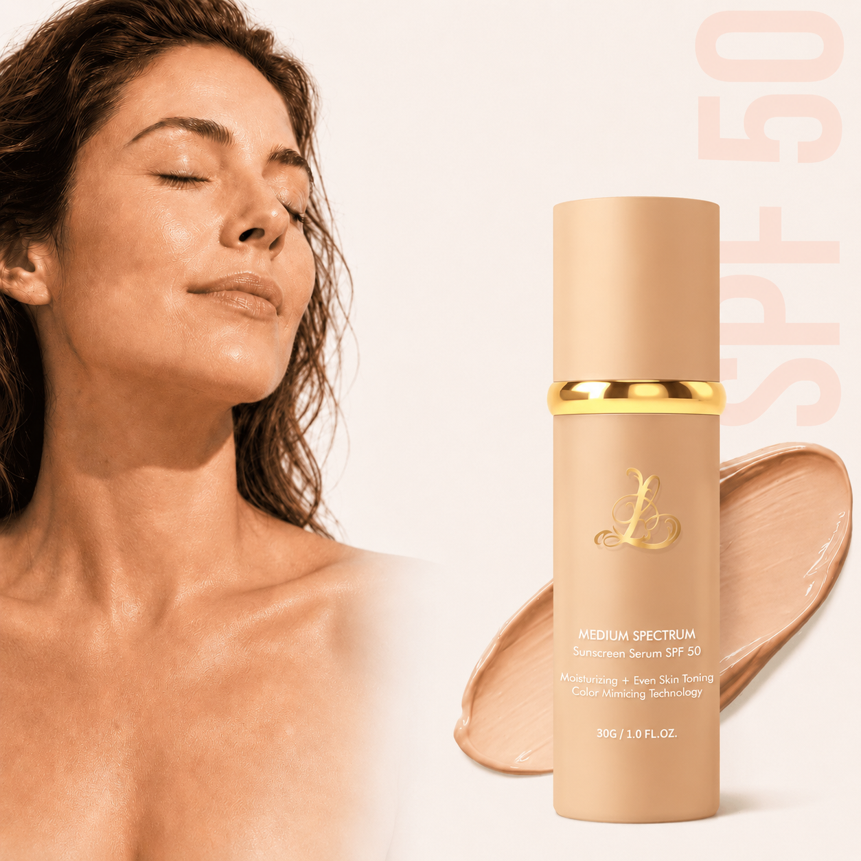 Cleopatre – Crème SPF50 Teinte Adaptative